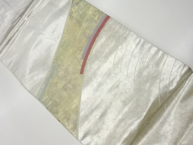 JAPANESE KIMONO / VINTAGE NAGOYA OBI / WOVEN WAVY STRIPE